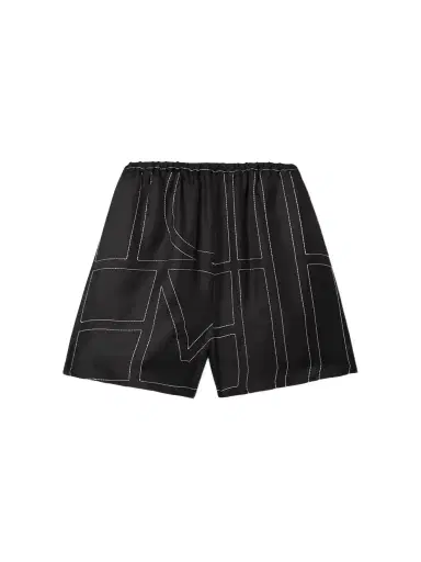 TOTEME Embroidered Silk-twill Shorts | Thumbnail 1
