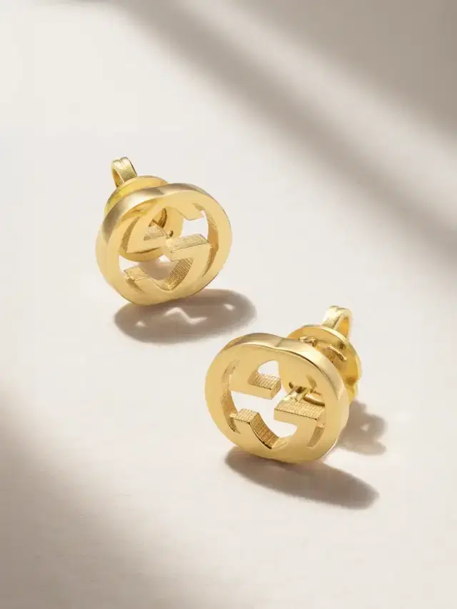 Interlocking G 18-karat Gold Earrings