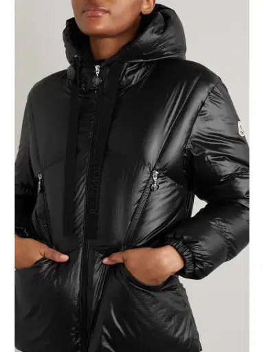 Moncler Seine Hooded Quilted Padded Glossed-shell Down Jacket | Thumbnail 3 Moncler Seine Hooded Quilted Padded Glossed-shell Down Jacket | Thumbnail 3