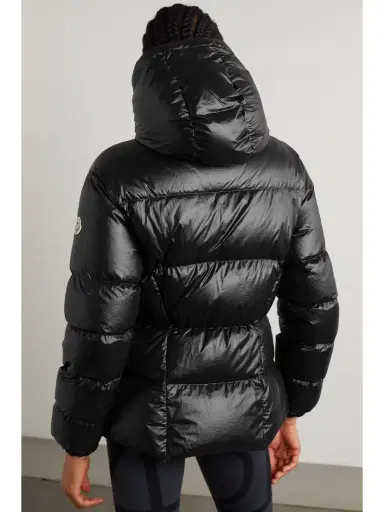 Moncler Seine Hooded Quilted Padded Glossed-shell Down Jacket | Thumbnail 4 Moncler Seine Hooded Quilted Padded Glossed-shell Down Jacket | Thumbnail 4