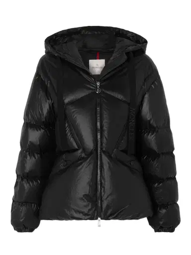 Moncler Seine Hooded Quilted Padded Glossed-shell Down Jacket | Thumbnail 1 Moncler Seine Hooded Quilted Padded Glossed-shell Down Jacket | Thumbnail 1