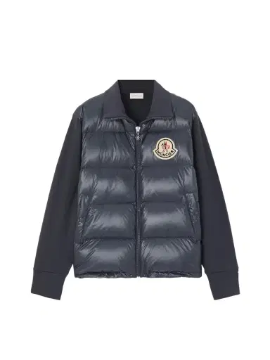 Moncler Appliquéd Cotton-blend Jersey And Quilted Shell Down Jacket | Thumbnail 1