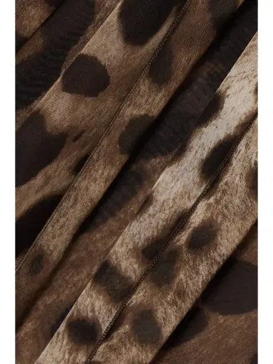 Dolce & Gabbana Tie-detailed Leopard-print Silk-chiffon Shirt | Thumbnail 5
