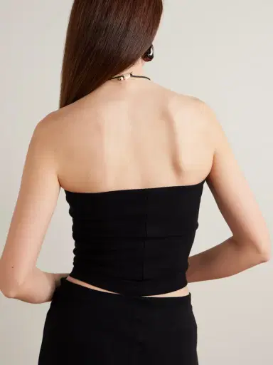 LESET Rio Strapless Cropped Stretch-ponte Top | Thumbnail 3
