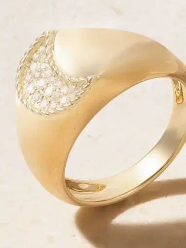 Yvonne Léon Chevaliere Lune 9-karat Gold Diamond Ring | Thumbnail 4