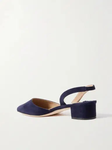 Manolo Blahnik Aspro 30 Suede Slingback Point-toe Pumps | Thumbnail 3