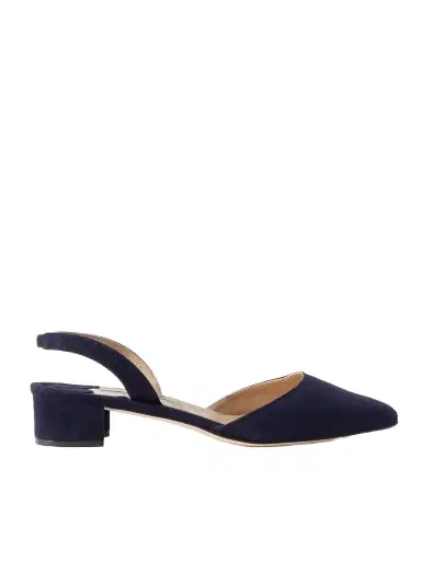 Manolo Blahnik Aspro 30 Suede Slingback Point-toe Pumps | Thumbnail 1