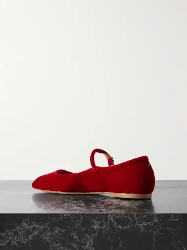 aeyde Uma Velvet Mary Jane Ballet Flats | Thumbnail 3 aeyde Uma Velvet Mary Jane Ballet Flats | Thumbnail 3