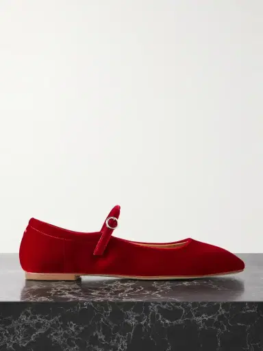 aeyde Uma Velvet Mary Jane Ballet Flats | Thumbnail 1 aeyde Uma Velvet Mary Jane Ballet Flats | Thumbnail 1