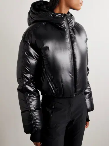 Aztech Mountain Daisy Nuke Cropped Quilted Glossed-shell Down Jacket | Thumbnail 3