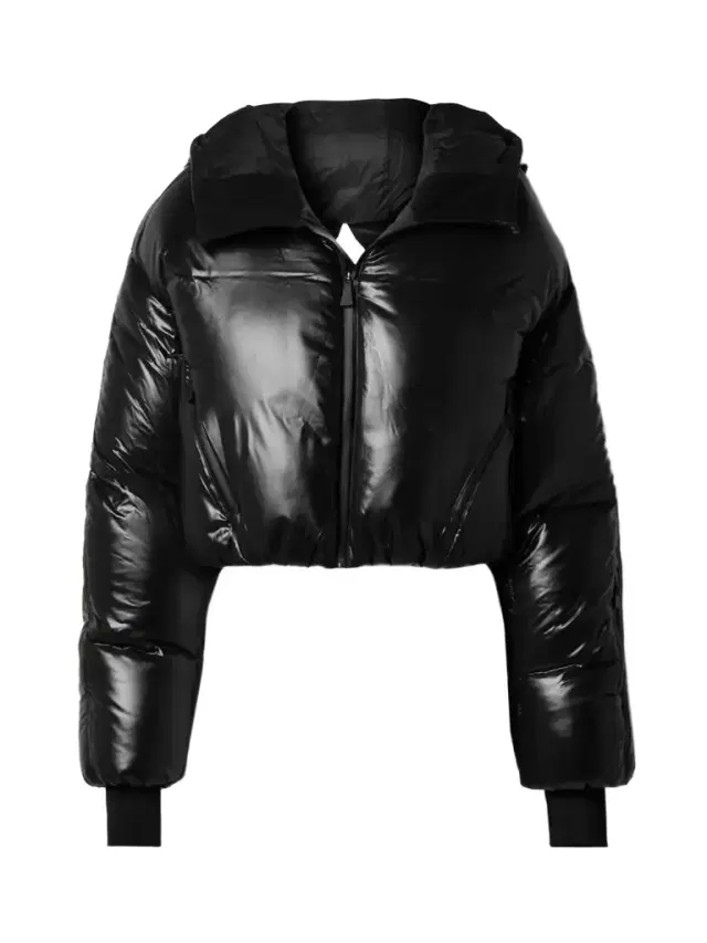 Daisy Nuke Cropped Quilted Glossed-shell Down Jacket