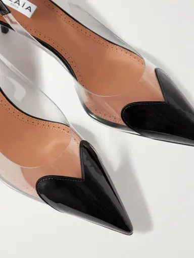Alaïa Le Cœur 55 Pu And Patent-leather Slingback Pumps | Thumbnail 4 Alaïa Le Cœur 55 Pu And Patent-leather Slingback Pumps | Thumbnail 4