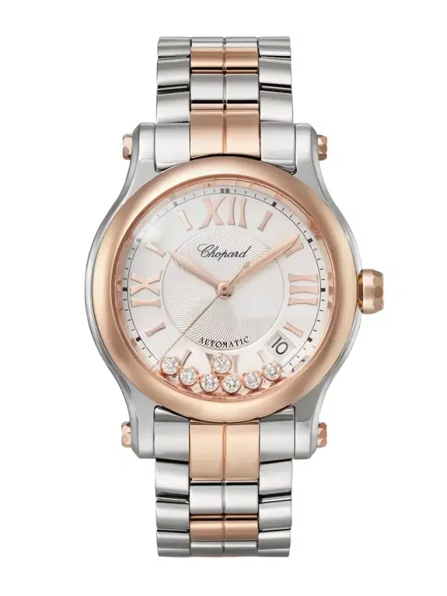 Chopard Happy Sport Automatic 18-karat Rose Gold, Stainless Steel And Diamond Watch