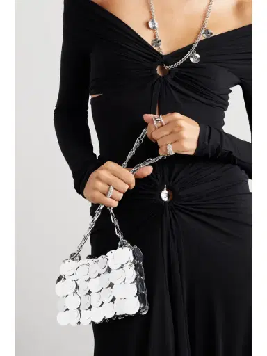 Rabanne Sparkle Nano Paillette-embellished Metallic Faux Leather Shoulder Bag | Thumbnail 2