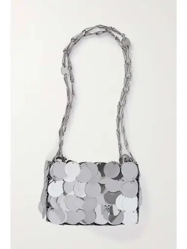Rabanne Sparkle Nano Paillette-embellished Metallic Faux Leather Shoulder Bag | Thumbnail 3