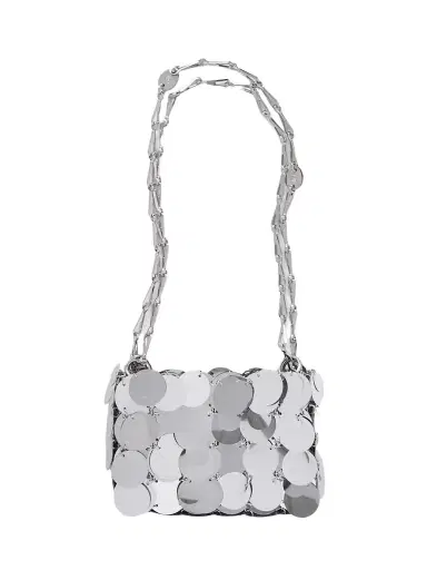 Rabanne Sparkle Nano Paillette-embellished Metallic Faux Leather Shoulder Bag | Thumbnail 1