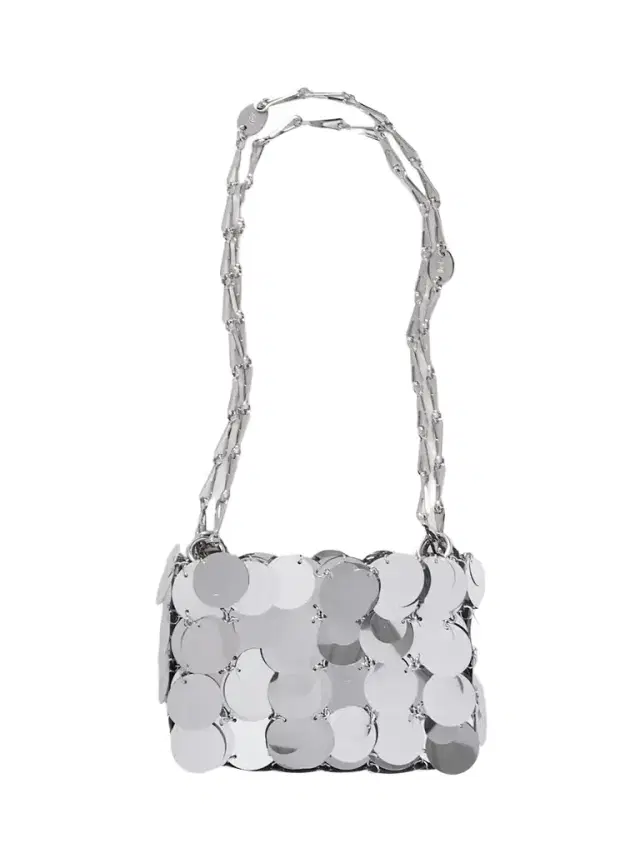 Rabanne Sparkle Nano Paillette-embellished Metallic Faux Leather Shoulder Bag
