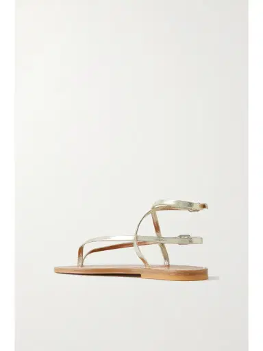 K Jacques St Tropez + Net Sustain Abako Metallic Leather Sandals | Thumbnail 3