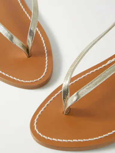 K Jacques St Tropez + Net Sustain Abako Metallic Leather Sandals | Thumbnail 5