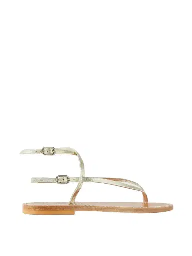 K Jacques St Tropez + Net Sustain Abako Metallic Leather Sandals | Thumbnail 1