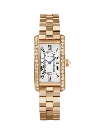 Cartier Tank Américaine Small 18-karat Rose Gold Diamond Watch | Thumbnail 1 Cartier Tank Américaine Small 18-karat Rose Gold Diamond Watch | Thumbnail 1