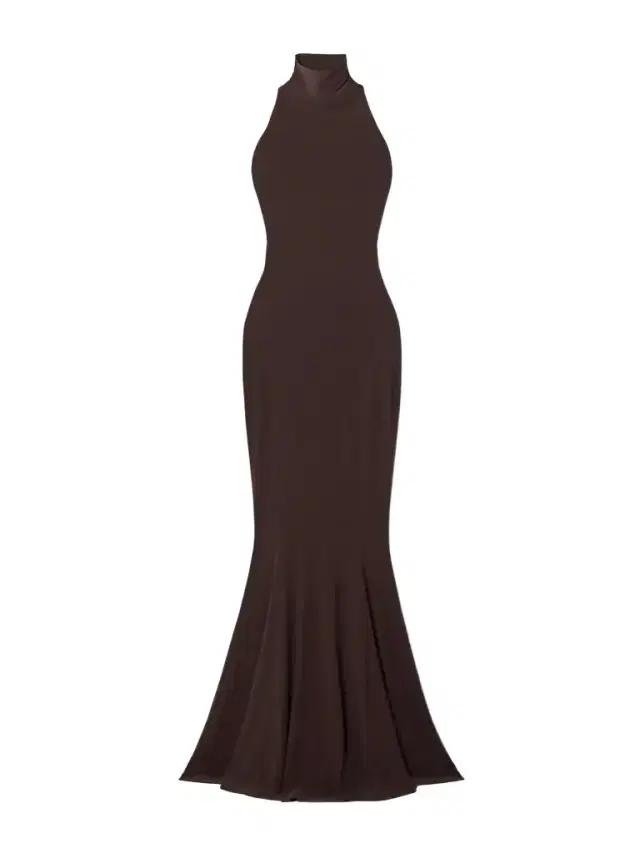 Stretch-jersey Turtleneck Gown
