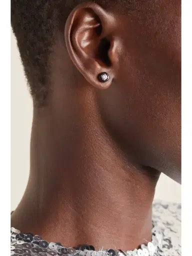 Nikos Koulis Oui 18-karat White Gold, Diamond And Enamel Earrings | Thumbnail 2 Nikos Koulis Oui 18-karat White Gold, Diamond And Enamel Earrings | Thumbnail 2