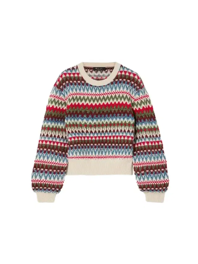 Loro Piana Trujillo Fair Isle Silk, Cashmere And Cotton-blend Sweater
