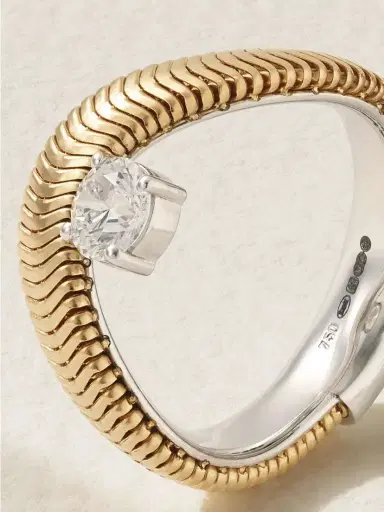Nikos Koulis Feelings 18-karat Yellow And White Gold Diamond Ring | Thumbnail 4 Nikos Koulis Feelings 18-karat Yellow And White Gold Diamond Ring | Thumbnail 4