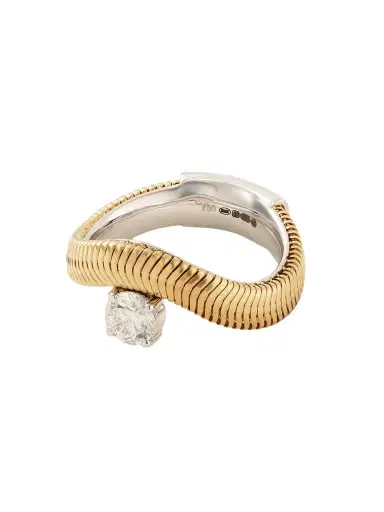 Nikos Koulis Feelings 18-karat Yellow And White Gold Diamond Ring | Thumbnail 1 Nikos Koulis Feelings 18-karat Yellow And White Gold Diamond Ring | Thumbnail 1