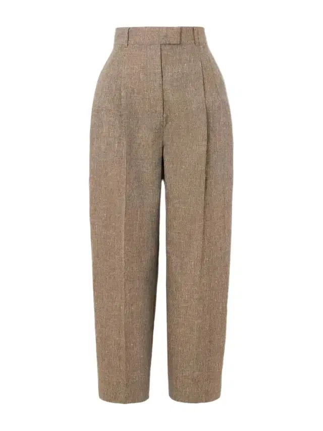 Loro Piana Wybie Cropped Pleated Linen-blend Wide-leg Pants