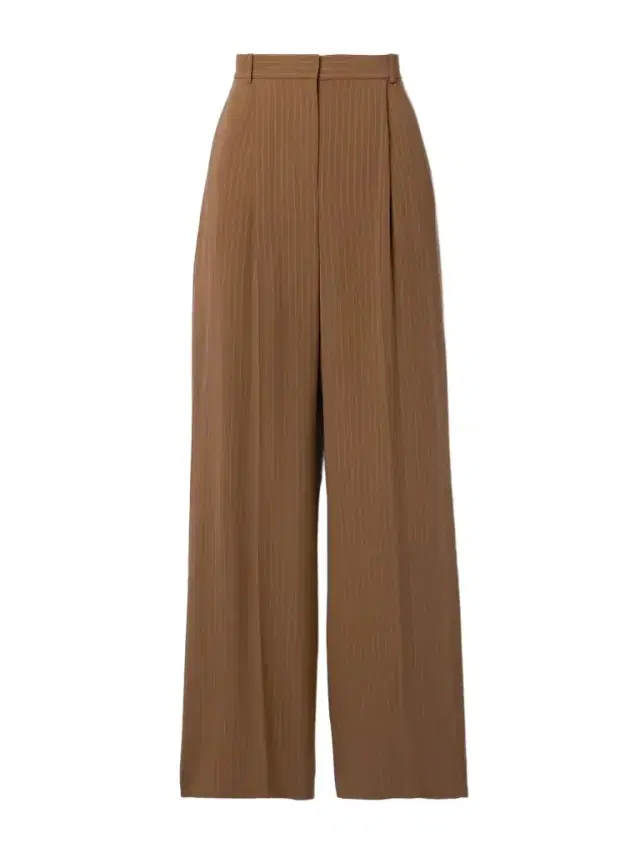 Loro Piana Jail Pleated Pinstriped Silk-blend Georgette Wide-leg Pants