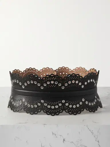 Alaïa Laser-cut Leather Waist Belt | Thumbnail 3