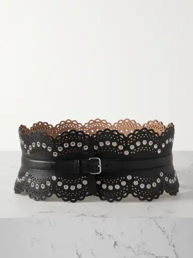 Alaïa Laser-cut Leather Waist Belt | Thumbnail 1