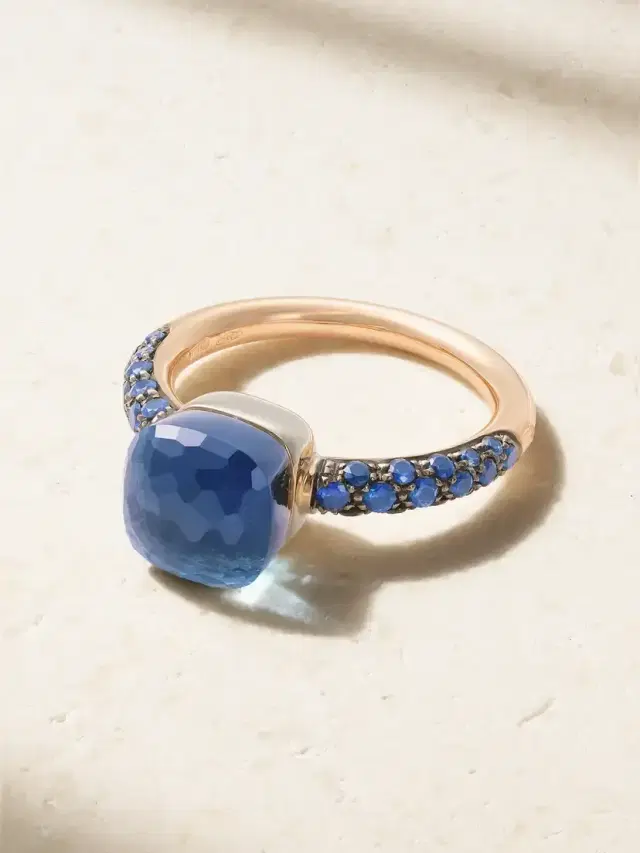 Nudo Classic Rhodium-plated 18-karat Rose And White Gold Multi-stone Ring