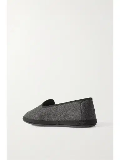 Loro Piana Venice Embroidered Cashmere-blend Flannel Slippers | Thumbnail 3 Loro Piana Venice Embroidered Cashmere-blend Flannel Slippers | Thumbnail 3