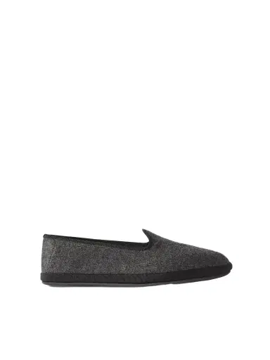 Loro Piana Venice Embroidered Cashmere-blend Flannel Slippers | Thumbnail 1 Loro Piana Venice Embroidered Cashmere-blend Flannel Slippers | Thumbnail 1