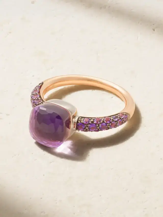 Nudo Classic Rhodium-plated 18-karat Rose And White Gold Multi-stone Ring