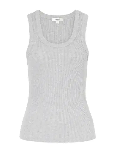 AGOLDE Poppy Ribbed Stretch Organic Cotton And Tencel Lyocell-blend Jersey Tank | Thumbnail 1 AGOLDE Poppy Ribbed Stretch Organic Cotton And Tencel Lyocell-blend Jersey Tank | Thumbnail 1