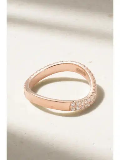 Anita Ko Curved 18-karat Rose Gold Diamond Ring | Thumbnail 3 Anita Ko Curved 18-karat Rose Gold Diamond Ring | Thumbnail 3