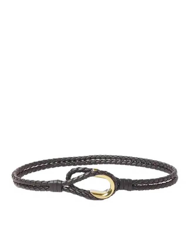 Intrecciato Leather Waist Belt