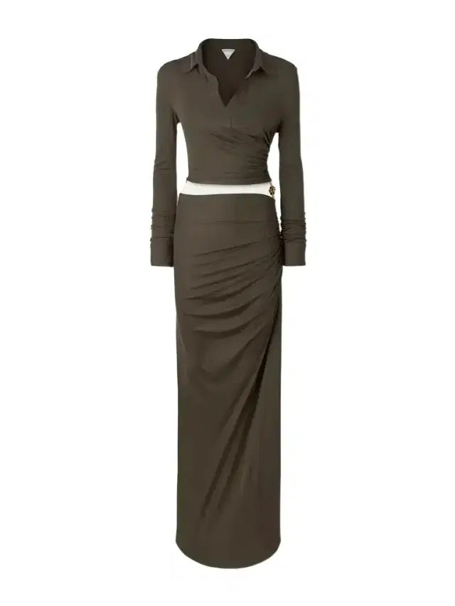 Embellished Cutout Ruched Stretch-jersey Maxi Dress