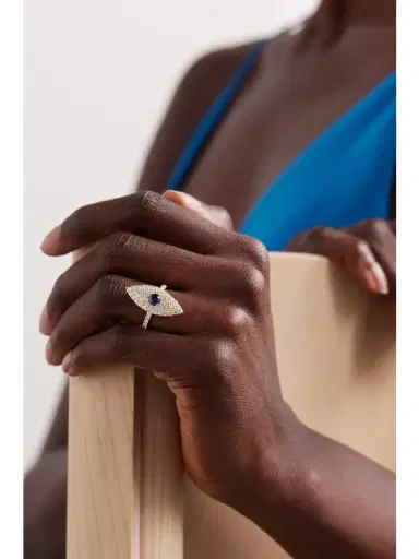 Anita Ko Evil Eye 18-karat Gold, Sapphire And Diamond Ring | Thumbnail 2 Anita Ko Evil Eye 18-karat Gold, Sapphire And Diamond Ring | Thumbnail 2