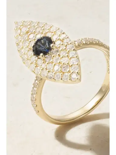 Anita Ko Evil Eye 18-karat Gold, Sapphire And Diamond Ring | Thumbnail 4 Anita Ko Evil Eye 18-karat Gold, Sapphire And Diamond Ring | Thumbnail 4