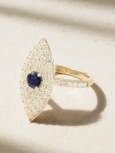 Anita Ko Evil Eye 18-karat Gold, Sapphire And Diamond Ring | Thumbnail 1 Anita Ko Evil Eye 18-karat Gold, Sapphire And Diamond Ring | Thumbnail 1