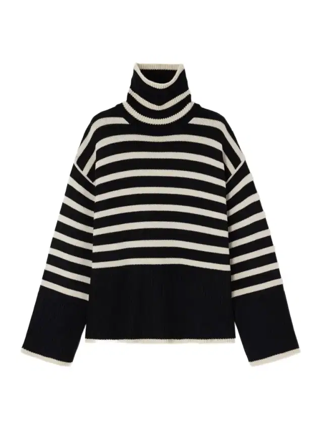 Striped Wool-blend Turtleneck Sweater