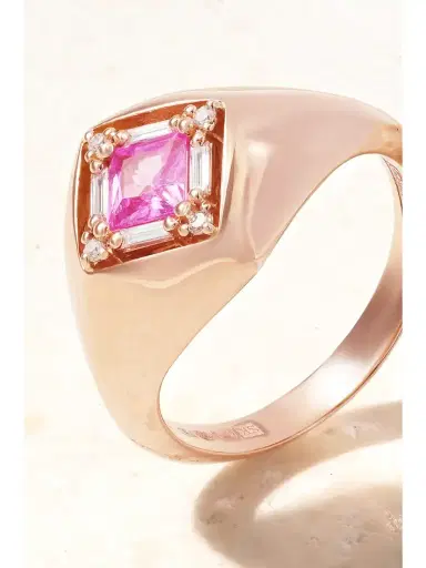 Suzanne Kalan 18-karat Rose Gold, Sapphire And Diamond Ring | Thumbnail 4 Suzanne Kalan 18-karat Rose Gold, Sapphire And Diamond Ring | Thumbnail 4