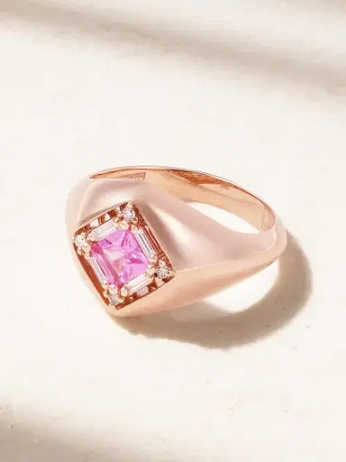Suzanne Kalan 18-karat Rose Gold, Sapphire And Diamond Ring | Thumbnail 1 Suzanne Kalan 18-karat Rose Gold, Sapphire And Diamond Ring | Thumbnail 1
