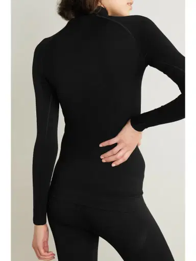 FALKE Ergonomic Sport System Maximum Warm Stretch-jersey Turtleneck Top | Thumbnail 3