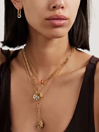 Foundrae Strength Heart Beat 18-karat Gold Enamel Necklace | Thumbnail 5 Foundrae Strength Heart Beat 18-karat Gold Enamel Necklace | Thumbnail 5